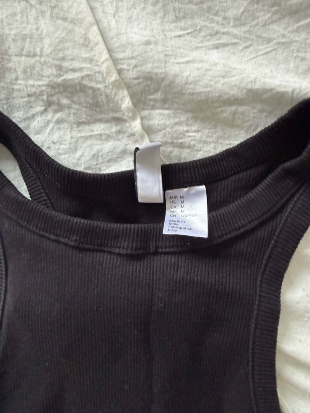Ribbed Racerback Crop Tank Tops - Black & Sage - Picture 3 of 4